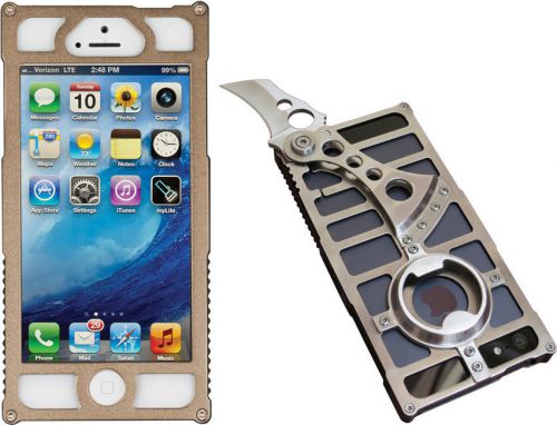 Tacticall tcap1t alpha 1 desert tan iphone 5 case w/ knife &amp; bottle opener for sale