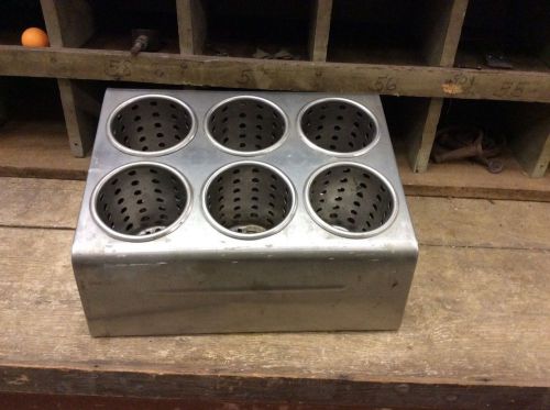 Cool Steril-Sil 6 Container Silverware Caddy Restaurant Equipment Boston Mass-29