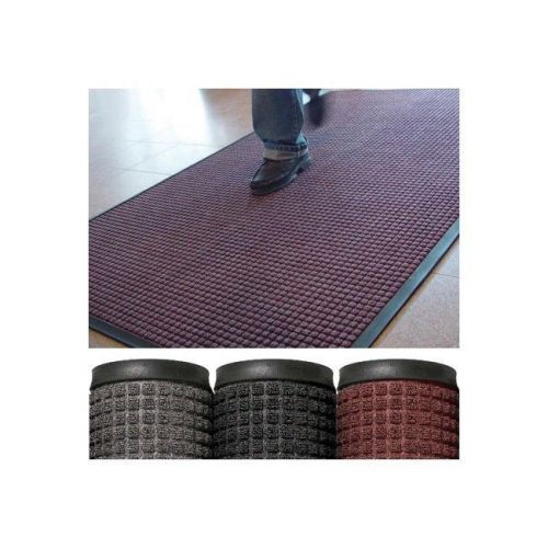 &#034;Deluxe Rubber Backed Carpet Mats, 4&#039; x 10&#039;, Charcoal, 1/Each&#034;