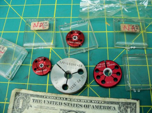 Go no go do all doall thread ring gage lot 3/8&#034; .3331 7.042 m8 m4 m3.5 s.c.c. for sale