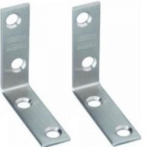 Stainless steel corner brace 2&#034; x 5/8&#034; national hardware mending plates n348-318 for sale