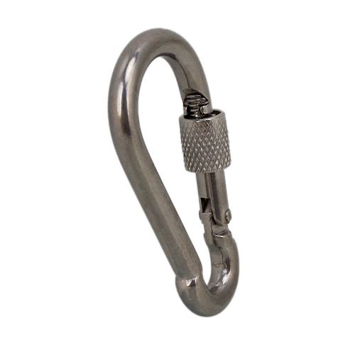 Silver m5  52mm heavy duty 304 stainless steel quick link chain carabiner for sale