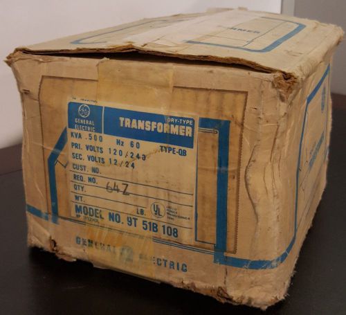 General electric 9t51b108 specialty transformer .500 kva for sale