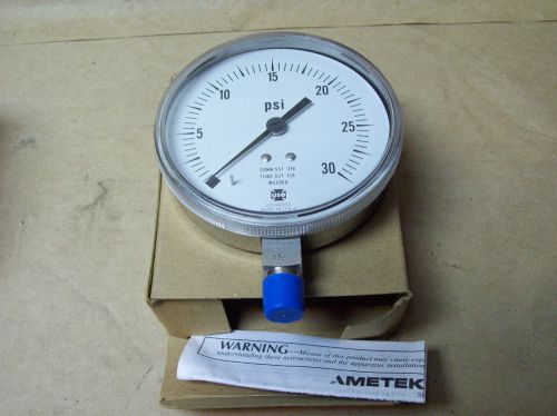 U.s. gauge 3-1/2&#034; 30# 1/4&#034; npt lm ametek 316s/s tube &amp; socket nib &lt;625er22 for sale