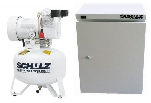 Schulz dental/ medical air compressor - oil free - 1hp + cabinet for sale