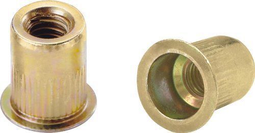 Ribbed &#034;L&#034; Series Rivet Nuts - Material: Steel-Yellow Zinc, Thread Size: 8-32