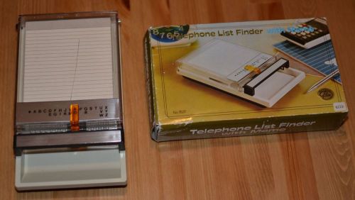 New Vintage Telephone Name List Finder with Memo Cracked