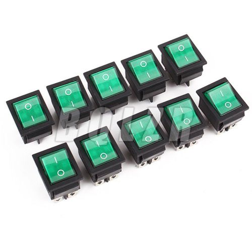 BQLZR Rocker switch 4pin ON/OFF Panel Mount Snap-In Set of 10