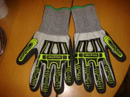 HexArmor Rig Lizards Thin Lizzie CUT PROTECTION Rubber Palm Gloves #2090 Sz 9L