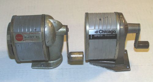 Two Apsco Mechanical Pencil Sharpener; Chicago &amp; Giant 51