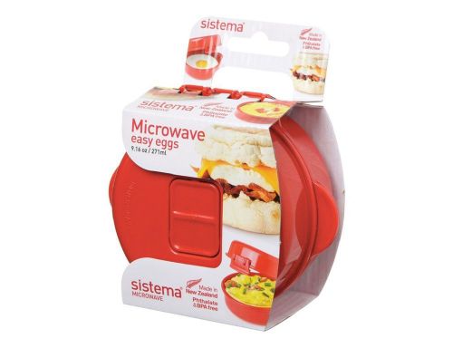 Sistema 1117 Easy Eggs Microwave Cookware Red, New, Free Shipping
