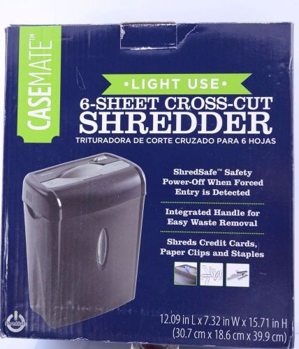 Casemate 6-sheet crosscut electric shredder with easy lift handle for sale