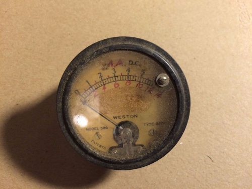 Antique Weston Model 506 DC Microamperes Meter Measures 0-7 uA Type S12A Gauge