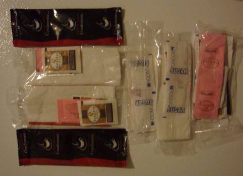 Six (6) Individual Assorted Travel Creamer Sweetener Stirrer Packs