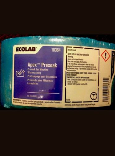 New &amp; Fresh. 1 Box of Ecolab #10364 Apex Presoak Detergent. 4lb. Blocks. (Blue).