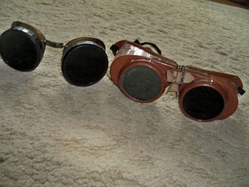 Lot of 2 Vintage Welch Welding Goggles  Safety Glasses   Eyewear Tinted Lense