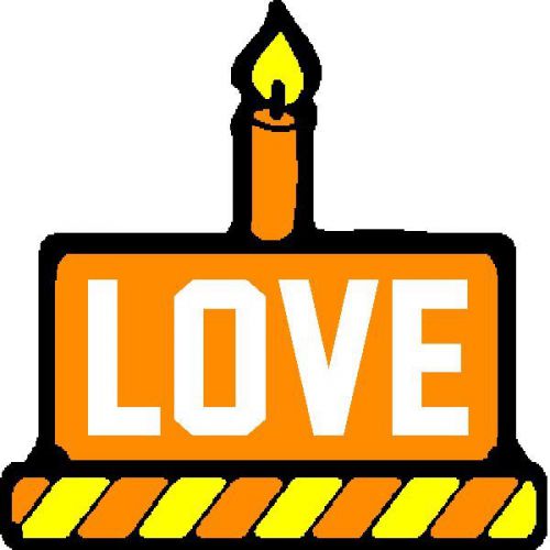 30 Custom Simple Orange Love Cake Personalized Address Labels