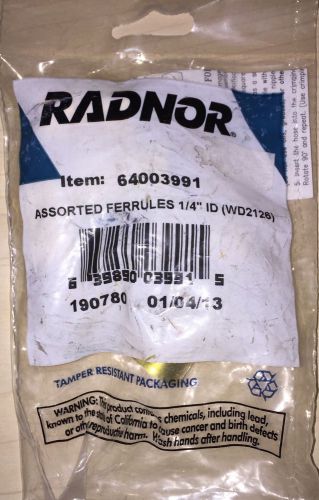 Radnor® Assorted Brass Ferrules Contains 2 Each of 7325 73266 And 7327