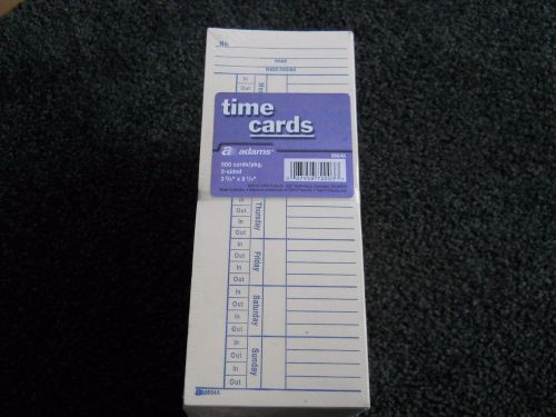 Adams time cards 500 count 2 sided 3 3/8&#034; x 8 1/4&#034; 9446A
