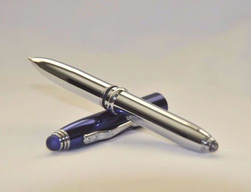 3 in 1 Triple Crown Function Royal Blue Pen, Stylus, Flashlight-HIGH QUALITY