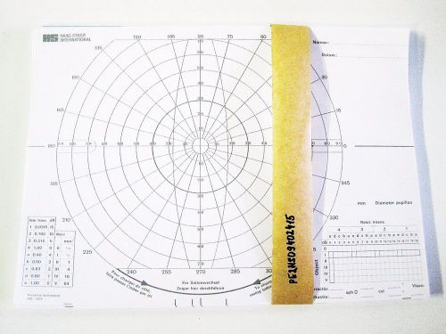RECORDING CHART PERIMETER (100) SINGLE SIDED LIGHT WEIGHT PAPER