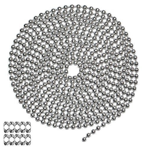 Ball Chain Manufacturing 10 Foot Length Ball Chain, #10 Size, Aluminum, &amp; 10