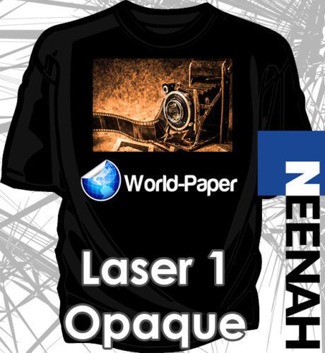 Laser 1 opaque dark shirt heat transfer paper 8.5&#034; x 11&#034; 10 package :) for sale