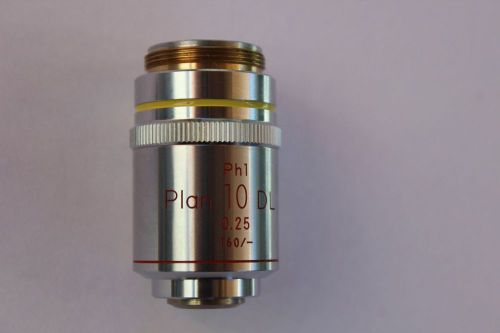 Nikon Plan 10x 0.25 160/- Ph1 DL Phase Contrast Microscope Objective RMS