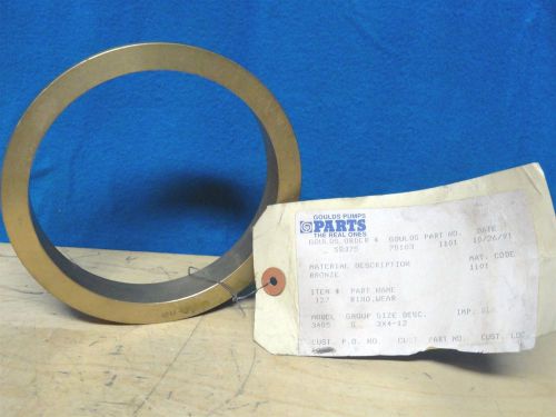 Goulds pumps * casing wear ring * bronze * model 3405 * p/n 70103 1101 * 3x4-12 for sale