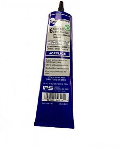 16 Acrylic Cement Low-VOC Medium bodied 5 oz Tube Clear High Strength SCIGRIP