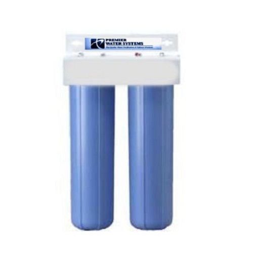Dual big blue housing water w/carbon sediment filter for sale