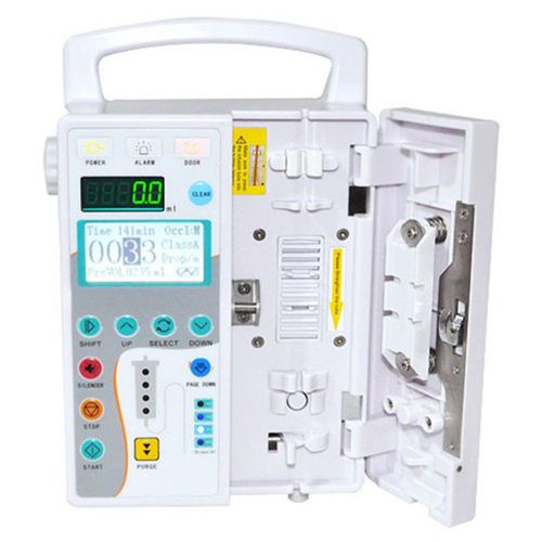 FDA CE Infusion Pump- IV Fluid voice alarm LCD monitor KVO Purge Preset ICU NEW