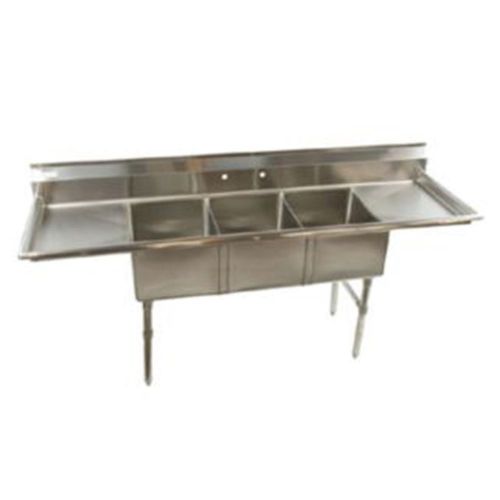 Klinger 3 bowl Compartment (bowls) Stainless Steel Sink with 2 Drainboards