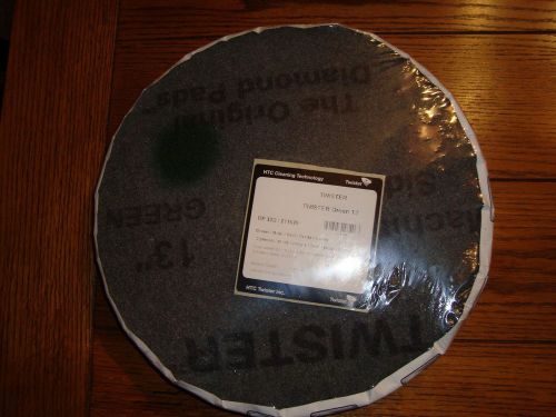 2 pack htc twister 13&#034; diamond floor cleaning pads dp33g 211629 green new sealed for sale