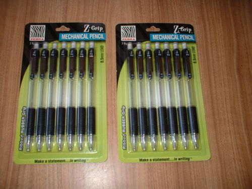 14 Z GRIP MECHANICAL PENCILS WITH RIBBER RUBBER GRIP NEW &amp; SEALED FREE SHIPPING