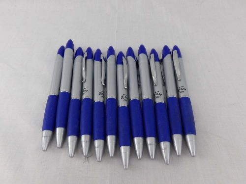 12 Zebra Z-Grip MAX Ball point Retractable Pen Blue Ink Medium ZEB22420