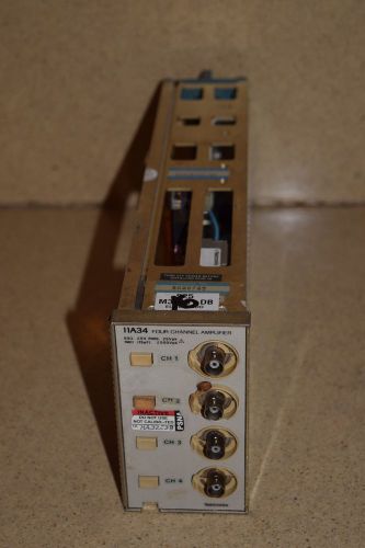 TEKTRONIX 11A34 FOUR CHANNEL AMPLIFIER PLUG IN  FOR PARTS-  (QW)