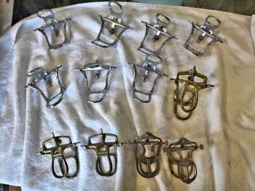 Used lot #1 - 12 fixed spring articulators - 7 keystone chrome &amp; 5 bronze for sale