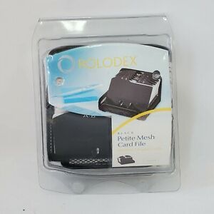 Rolodex Black Petite Mesh Card File 77656DI with 125 Plain Cards