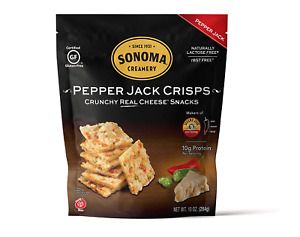 Sonoma Creamery Cheese Crisps - Pepper Jack Savory Cheese Cracker Snack High Pro