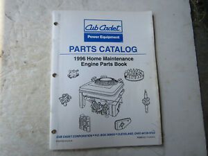 Vintage Original Cub Cadet 1996 Home Maintenance Engine Parts Catalog Book
