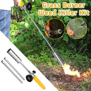 Weed Killer Grass Shrub Garden Kill Burner Fire Kit Handle Butane BBQ Gas Torch