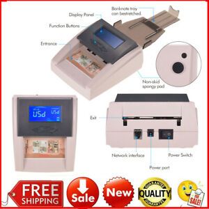 Desktop Money Counter Counting Counterfeit Machine Bank Checker Detector P5I8