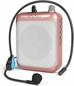 Voice Amplifier MAONO Portable Rechargeable Mini Speaker with Wired Microphone H