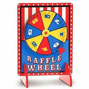 Tabletop Spinning Raffle Wheel with Stand Premium Quality Wood Spinning