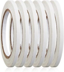 6 Rolls 1/4&#034; x 22.9 Yards Double-Sided Adhesive Tape For Arts, Crafts, Card Gift