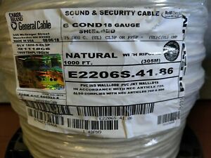 General Cable E2206S.41.86 Multi-Conductor Cable 18  6 Conductors 1000 ft