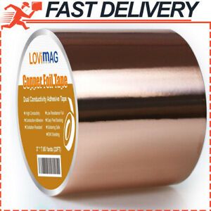 Copper Foil Tape with Conductive Adhesive for Guitar &amp; EMI Shielding,Crafts, etc