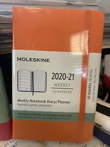 Moleskine Orange 18-Month (7/2020-12/2021) Weekly Notebook Diary Planner SEALED