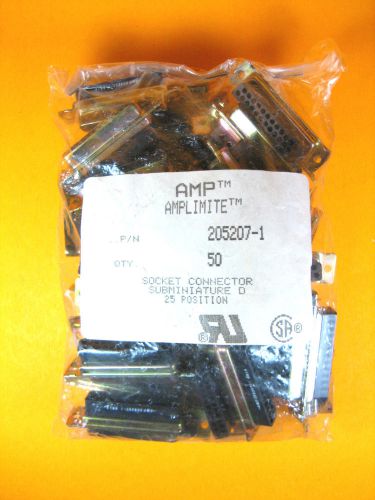 AMP -  205207-1 -  Socket Connector Subminiature 25 Position (Lot of 50)
